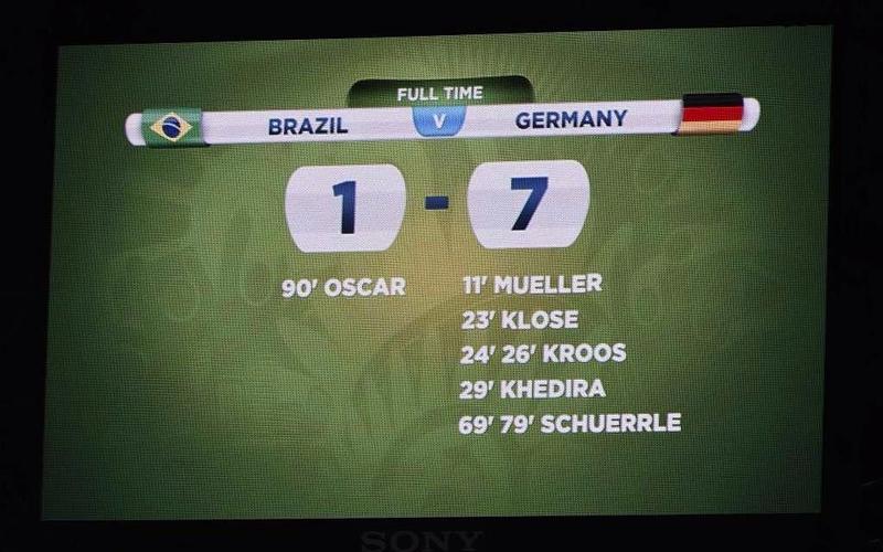 德国7比1巴西赔率